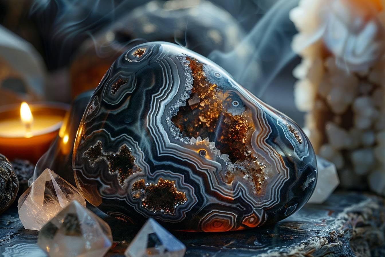 Agate noire ou onyx : pierres précieuses aux vertus mystiques