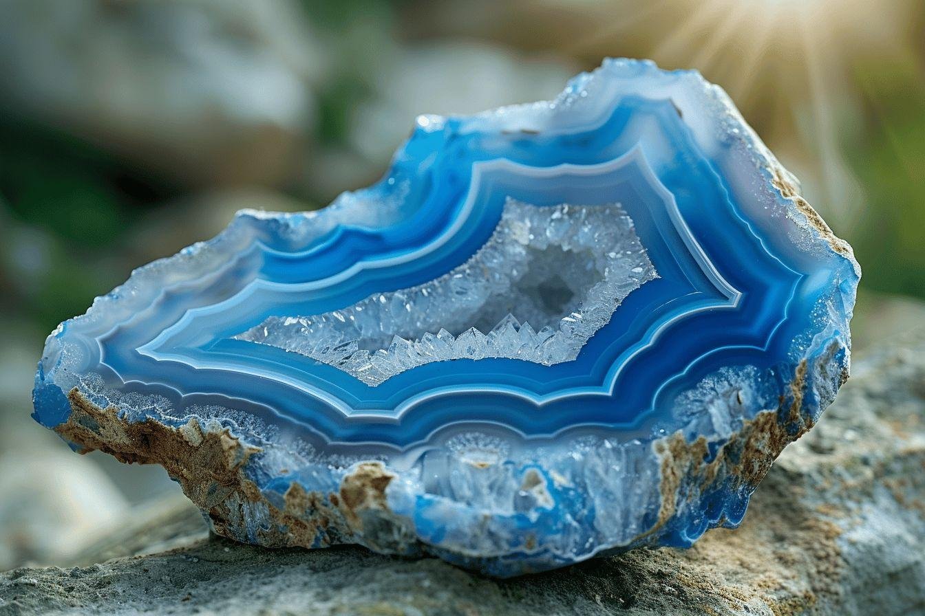 Quelles sont les vertus de l'agate bleue : bienfaits et propriétés